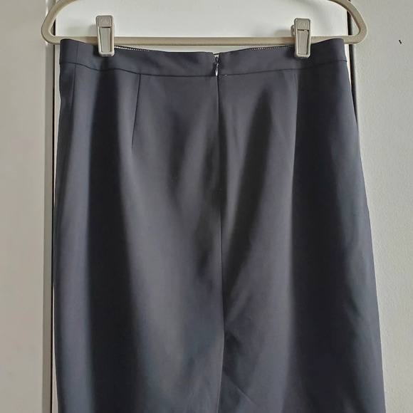 J.Crew Black Classic B-Stretch Wool Pencil Skirt 6 Petite - Picture 2 of 8